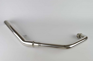 Honda CBR125R (04-10) Round Carbon Outlet Diabolus Stubby Polished Stainless Exhaust Full System